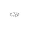 Ice Out Letters Rings Heart Par Free Size Cubic Zircon Fashion Rock Street Ring Hip Hop Jewelry For Gift