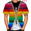 Camisetas masculinas Novelty engraçado Creative Color Lápis Tirada camise