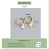 Hoop Huggie Inzareal 925 Sterling Silver Heart Huggies oorbellen voor mode Dames Fijne 18K Gouden sieraden Leuke minimalistische accessoireshoop