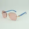 Sunglasses 4193829 with 58mm lens and blue natural wood legs