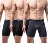 Underpants Sexy Men Underwear Mesh Boxer Shorts Homme Ice Silk Panties Man Solid Breathable Long Leg Cueca Calzoncillo Plus SizeUnderpants