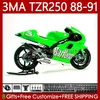 Кузов для кузова для Yamaha YPVS 3MA TZR250RR TZR250R 1988-1991 Объединение 115NO.137 TZR250 TZR 250 TZR-250 R RR RR Green Белый 88 89 90 91 TZR250-R 1988 1989 1990 1991