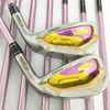 Kvinnor högerhänt golfstrykjärn 4 stjärnor Honma S-07 Golfklubbar 5-11 A S Club Iron Set L flex grafitaxel