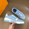 Star 18 casual shoes cowhide arrival shoes denim leather flat bottom designer printed embroidery running coach fitness sneakers model RX18 VLHH