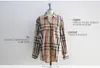 Designer Blouse Women Clothing Blouses Tops Shirts Fashion Classic Summer New Plaid T-Shirt Lapel Neck Pocket Casual Long Sleeve Top Womens Designer Clothes Tshirt