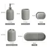 Bathroom accessories Set Resin Soap Dispenser Rock Toothbrush Holder Tumbler Tray Dish Decoratio Mouthwash Cup 220523