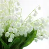 Fleurs décoratives Couronnes Artificielle Fête De Mariage Bureau Maison Jardin Décoration Fleur Réaliste Muguet En Plastique Blanc 7-pitc