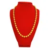 Chaînes De Luxe Plaqué Or 24k Boule Creuse Perle Collier Dames De Mode Atmosphérique Clavicule Chaîne Anniversaire De Mariage Haute Bijoux GiftChain