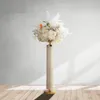 Dekoration Crystal Roman Column Shiny Gold Flowers Vase Crystal Pillar Stand Wedding Tables Flower Candle Centerpieces Table Event Imake398