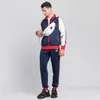 Мужские спортивные костюмы моды мужчины 2pcs Sets 2022 Spring for Men Вертикальный воротник модный жакеты на молнии брюки мужские лоскутные костюмы