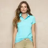 Hochwertige Damen-T-Shirts mit kurzen Ärmeln, Revers, Business-Casual, einfarbig, bestickte Baumwoll-Tops, Sommer-Shirts