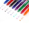 8PcsSet Erasable Gel Pen 07mm 05mm Bullet Tip Blue Black Red Ink Refill Rods 8 Color Writing Drawing Painting Washable Handle 220714