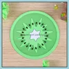 Creative Insation Pad Fruit Sile Coaster Mats Pattern Colorf Round Cup Cushion Holder Bevande spesse Stoviglie Sottobicchieri Mug Household Drop Deli