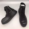 Nya kvinnor andningsbara Springfall Boots Tjock Sole Black Boots Stretch Fashion Fashion Shoes Platform 18 # 25 / 20e50