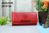 Fashion Designer European Mens Womens Leather Wallet Card Holders Bags Metal Decorate M Embossing Women Button Hasp Credit Cards Coin Purse Handbag Wallets 2021