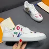 Top quality luxury designer shoes casual sneakers breathable Calfskin with floral embellished rubber outsole very nice MKJLAA0002 adasdasdaw