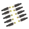 Andra belysningstillbehör 2/5/10 st 6,5 x 4,4 mm med 1,3 mm stift plast DC Power Male Plug Welding Connector Adapter Plugs för DIY Partsothe