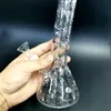 2022 Skull Beaker Bong hookah 5mm thick GLOW IN THE DARK glass water pipe oil rig dab recycler smoking accessories bowl