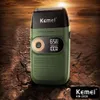 Kemei Electric Shaver Machine à raser de la tranche de barbe électrique Rechargeable pour hommes Razor Double utilisation humide Utilisation T9T220718 T220726