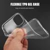 Coque de téléphone transparente en TPU souple, étui arrière en Silicone Transparent pour iPhone 14 13 12 11 PRO MAX X XS XR 8 7 6 Plus