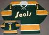 Sj98 Seals Retro Jersey CHARLIE HODGE GARY SMITH HARRY HOWELL DICK REDMOND CAROL VADNAIS BRYAN WATSON EARL INGARFIELD REGGIE LEACH WALT