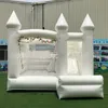 Tapis blanc PVC cavalier château gonflable de rebond de mariage avec toboggan lit sautant château plein d'entrain videur maison pour le plaisir 761 E3