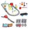 Transport ferroviaire blocs de construction de grande taille accessoires de piste créatifs assembler des jouets pour enfants briques compatibles ensemble de Train de ville 220715