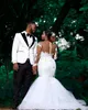 2022 Arabski Aso Aso Ebi Ebi -Mermaid Lace Beaded Wedding Dress Sheer Szyja Krzyki Seksowne suknie ślubne sukienki ZJ330