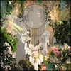 Nyhetsartiklar Heminredning Garden Large Boho Dream Catcher Nordic White Black Rame Wall Hanging For Wedding Girls Room Decoration Drop Deliv