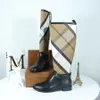2022 autumn and winter new Plaid boot women's boots Martin boots Plaids leather Chelsea booties trend