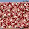 Decoración de fiesta Simulación de alta calidad Flor de pared Peony Rose Hydrangea Panel de seda artificial para fondo de boda PropsParty