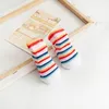 Chaussettes bébé filles garçons doux pour nouveau-né bambin rayure lettre imprimé printemps été infantile chaussette chaude 0-6 mois 1009 E3