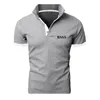 Style correct Man Designers Vêtements T-shirts pour hommes Polos Chemise 2022 Marques de mode BOS Summer Business Casual Sports T-shirt Courir en plein air à manches courtes Sportswear