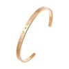 New Design Roman Numerals Bangles Stainless Steel Cuff Bangle Trendy Open C-Shape African Charming Jewelry Popular Christmas Gift Female For Girl Accessory On Hand