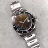 BAMFORD ST9 スチール自動自動日付メンズ腕時計ブルーの手とマーカー素晴らしいセラミックベゼル時計サファイア腕時計