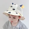 Baby Bucket Hats Sunscreen Fisherman Kids Soft Fishing Caps Boys Girls Cute Basin Hat Spring Summer Children Sun Hats Mesh Breathable Headgear for 1--3Y B010