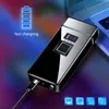 Real Fingerprint Lighter Luxury Big Arc Plasma USB 4 in 1 Smart Display Charge Flame Lighter Friends Gifts Torch