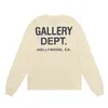Diseñador American Mens Galleryes Dept 2023ss T Shirts Moda Multicolor Básico Doble Algodón Camiseta de manga larga Suéteres gordos B7KC