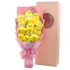 Cute Egg Cartoon Flower Bouquet Stuffed Animal Plush Toy Lovely Creative Valentine Christmas Gift 220705