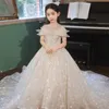 Lovertjes bloemenmeisjesjurk bruiloft tule kralen toegewezen optocht voor meisjes eerste heilige communie jurken kinderen dragen 403