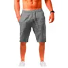 Men s Cotton Linen Shorts Pants Male Summer Breathable Solid Color Trousers Fitness Streetwear S 4XL 220714