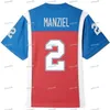 Uf CeoMitNess Johnny Manziel #2 Montreal Alouettes WITH NUMBER ON THE SLEEVES Double Stiched Football Jersey Men Women Youth Customizable