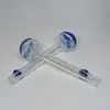 DHL Glass Oil Burner Pipe Lolipop Ball OD 25 mm Color grueso Burning Tube Fumar tabaco Dry Herb Nail Pipes