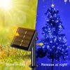 Saiten Solar Energy Fairy LED Sade Lichter Girlanden Weihnachtsfest Sonnenlicht wasserdicht für Garten im Freien Garten Terrasse Balkon dekoriert