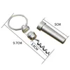 Sublimacja Wielofunkcyjna stopia cynku 3 w 1 Otwieracz do butelek Brelok Outdoor Portable Mini Wine Piwo Can Opener Drewno Corkscrew Narzędzia kuchenne