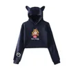 Hoodies للنساء من النوع الثقيل ربيكا جناح Merch Beki Fluffy Crop Top Hoodie Women Harajuku