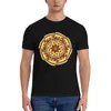 T-shirty męskie święte mandala pizza T Shirt Fast Food Cultura symbol retro bawełna T-shirt krótkie rękawy graficzne topy dla mężczyzn para koszulka