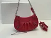 Frauen Le Cagole Mini Tasche Hobo Halbmond Achsel Kette Handtasche Frauen Luxus Designer Motorrad Sattel Schulter Umhängetasche Messenger spiegel Münze Geldbörse Abendtaschen