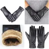 5本の指の手袋女性用シープスキンの冬の暖かさとベルベットショートタッチスクリーンドライビング女性カラーレザーハイエンド2022