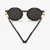 Sonnenbrille Mode Mann Steampunk Retro Runde Gläser Spezielle Kreis Uv400 Beine